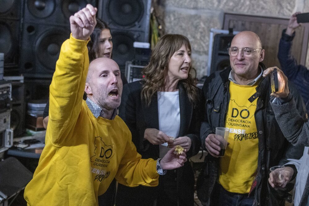 El líder de Democracia Ourensana, Gonzalo Pérez Jácome, y el candidato Armando Ojea