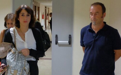 Juana Rivas y Francesco Arcuri, durante un juicio