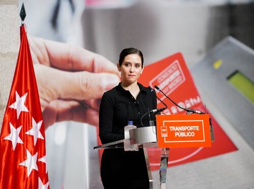 Isabel Díaz Ayuso anunciado la rebaja del precio del abono transportes de Madrid