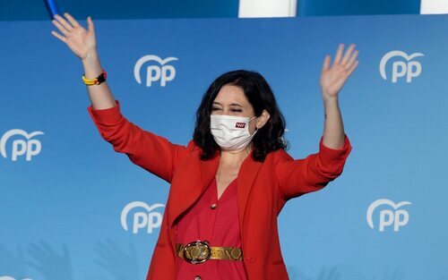 Isabel Díaz Ayuso tras arrasar en las elecciones de la Comunidad de Madrid del 4-M