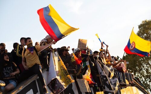 Protesta en Bogotá (Colombia)