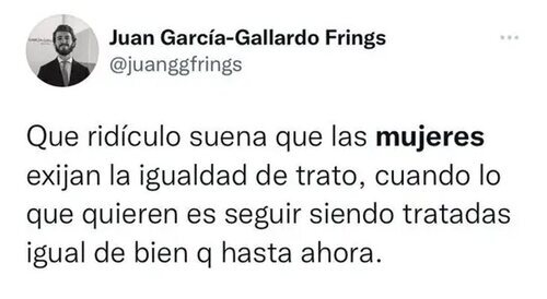 Mensaje machista de Juan García-Gallardo Frings