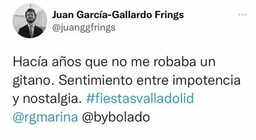 Mensaje racista de Juan García-Gallardo Frings