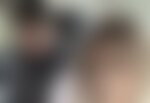 La pareja luce completamente feliz, imagen de sustitución