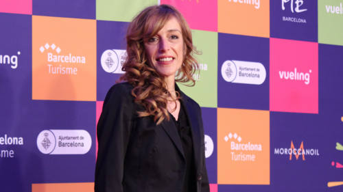 Marta Roure en la alfombra rosa de Barcelona