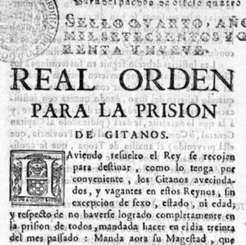 Orden de 1749 de prisión general para los gitanos.