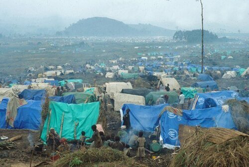 Campo de refugiados en Zaire(actual República del Congo)