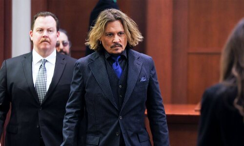 Johnny Depp en el juicio del pasado martes 11 de abril