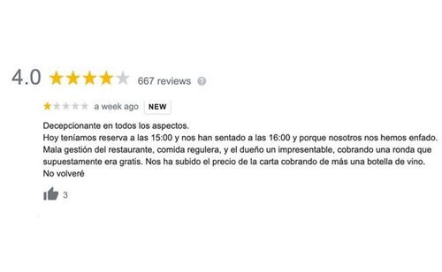 Reseña al restaurante