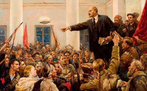 Lenin durante la revolucion rusa