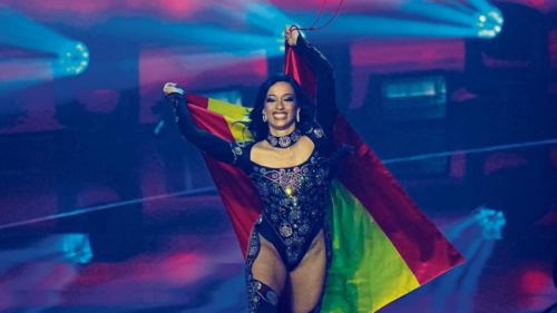 Chanel en el flag parade de la final de Eurovision