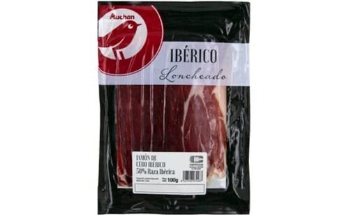 Auchan loncheado ibérico jamón de cebo ibérico 50% raza ibérica