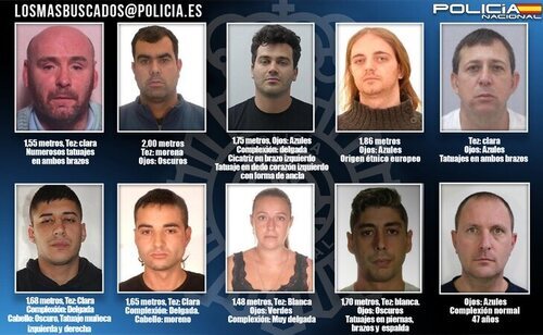 Fugitivos más buscados de España