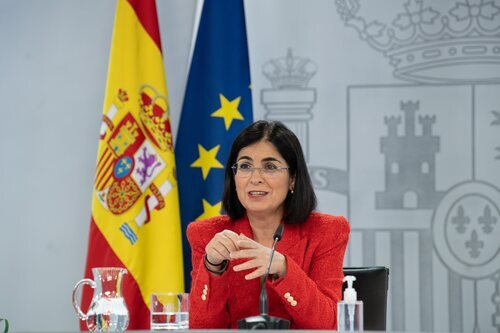 Carolina Darias, ministra de Sanidad, en rueda de prensa