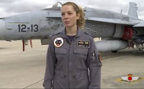 Elena Jiménez, en un vídeo promocional de las Fuerzas Armadas