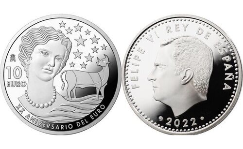Reverso y anverso de la moneda de 10 euros de plata lanzada por la Fábrica Nacional de Moneda y Timbre