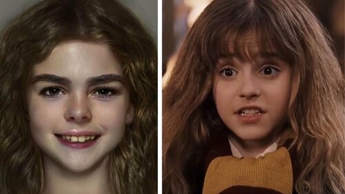 Hermione Granger en los libros, interpretada por Emma Watson en las películas