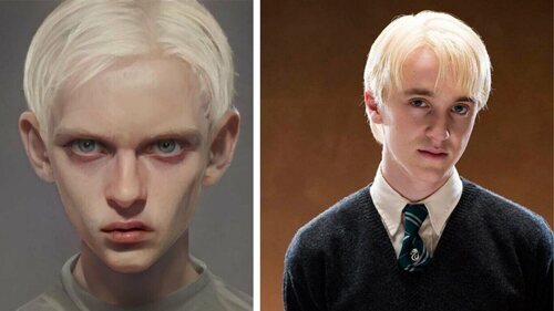 Draco Malfoy in the books, played by Tom Felton in the movies