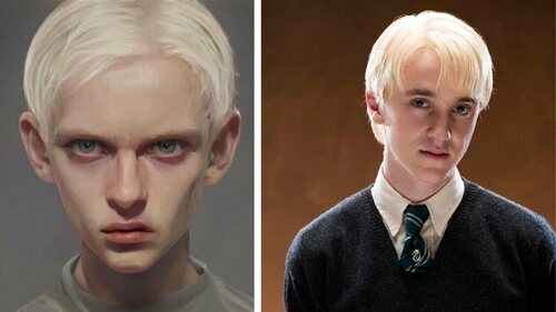 Draco Malfoy en los libros, interpretado por Tom Felton en las películas