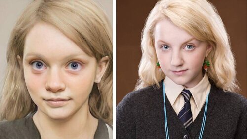 Luna Lovegood in the books, played by Evanna Lynch in the movies