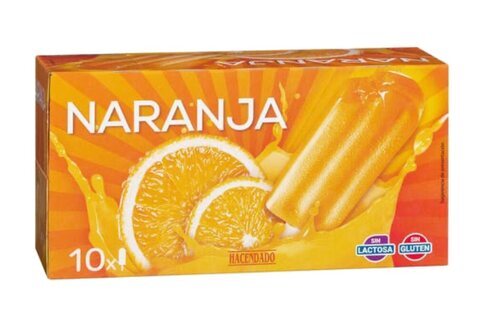 Helado naranja de Hacendado