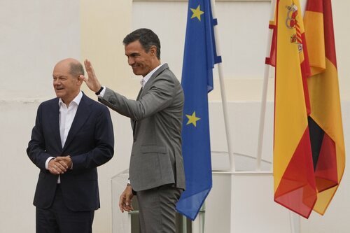 Pedro Sánchez y el canciller alemán, Olaf Scholz