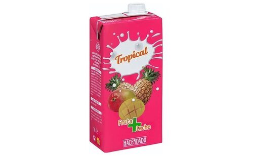 Zumo de frutas tropical + Leche Hacendado