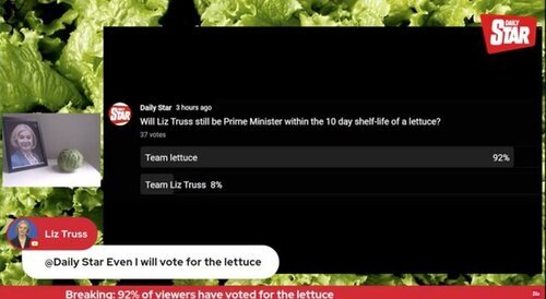 Encuesta Daily Star: ¿sobrevivirá Liz Truss como primera ministra a una lechuga?