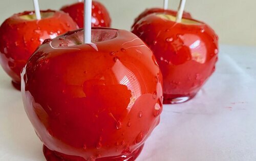 Candy apples, típico en EEUU por Halloween