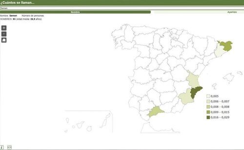 Distribución de Semen en España