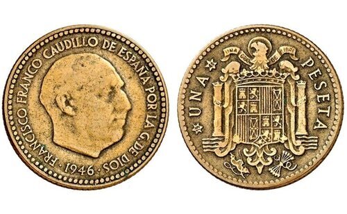 Moneda 1 peseta subastada en 6.500 euros