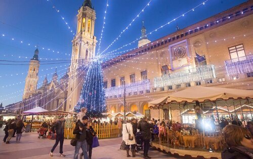 Mercadillo navideño en Zaragoza