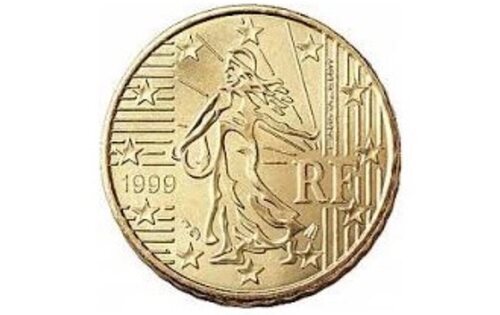 Moneda de 10 céntimos de Francia de 1999