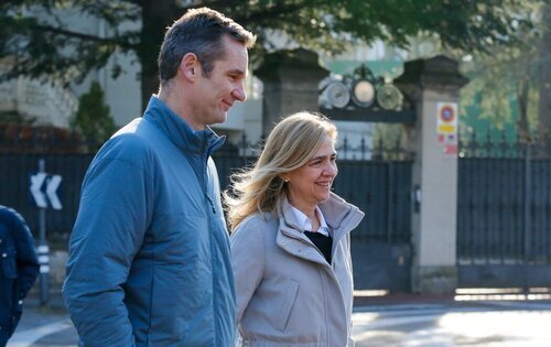 Iñaki Urdangarin y la infanta Cristina paseando por Vitoria