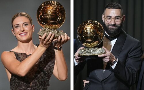 Alexia Putellas y Karim Benzema, Balón de Oro