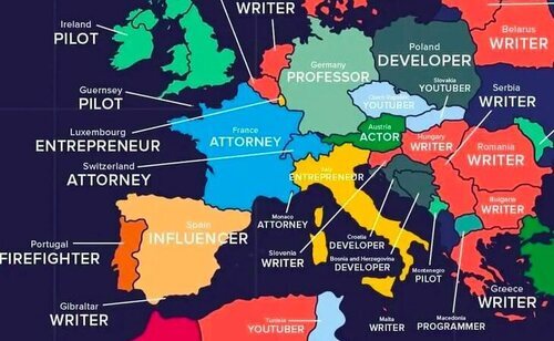 El mapa con el trabajo más deseado por naciones, según el estudio de Remitly
