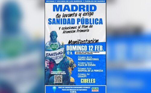 Manifestación por la Sanidad Pública del 12 de febrero