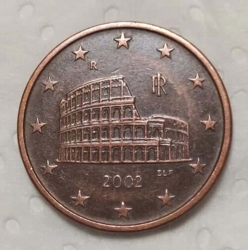 5 céntimos de Italia del año 2002