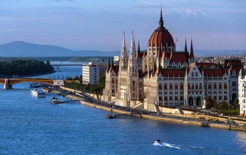 El parlamento húngaro en Budapest