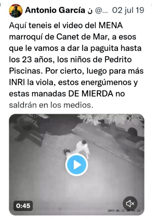 El tweet por el que el Guardia Civil fue condenado