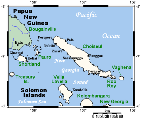 Mapa de la zona afectada por la subida del mar