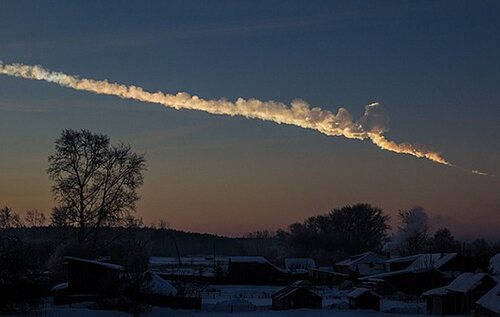El rastro del asteroide que cayó en Cheliábinsk