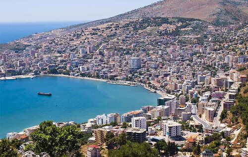 Vista aérea de Saranda, la ciudad clave de la Rivera