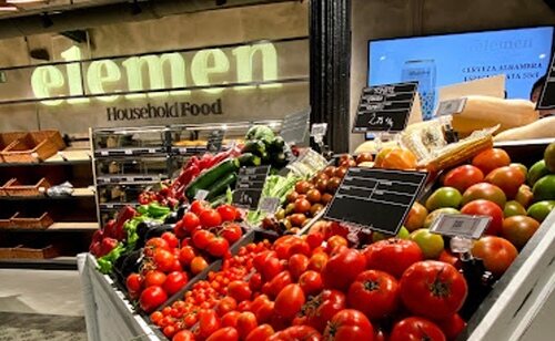 Interior de un supermercado Elemen