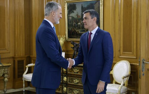 Felipe VI recibe en audiencia a Pedro Sánchez