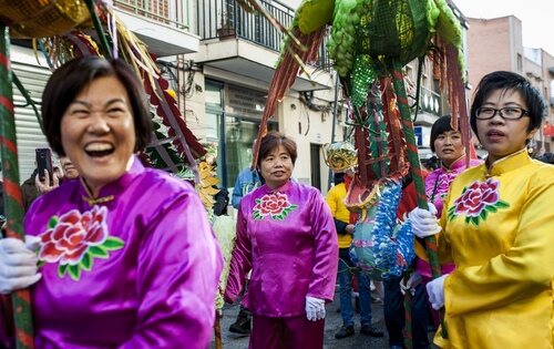 Usera celebrando el Año Nuevo Chino en 2017