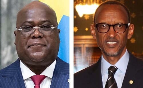 Los presidentes de República Democrática del Congo y Ruanda, Félix Tshisekedi y Paul Kagame