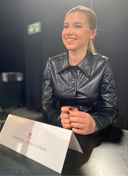 Maria Sur, tras el ensayo general de la gran final de Melodifestivalen 2024