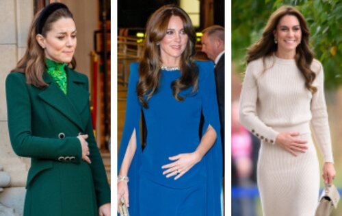 Gesto de Kate Middleton con la mano en el vientre