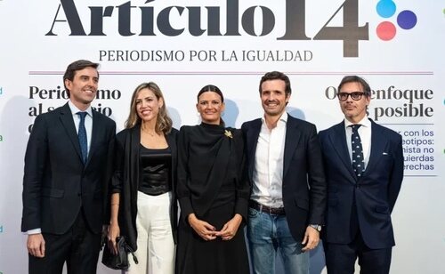 El ex presidente del PP, Pablo Casado, acude a la inauguración del diario Artículo 14